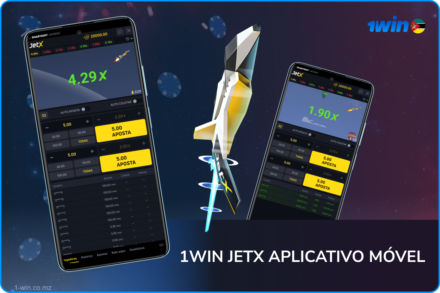 Os jogadores em Moçambique podem desfrutar de jogar no 1win JetX e de todos os benefícios do casino através da aplicação móvel para Android e iOS